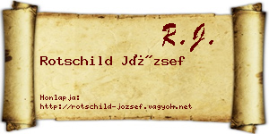 Rotschild József névjegykártya